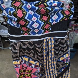 Strapless Aztec dress